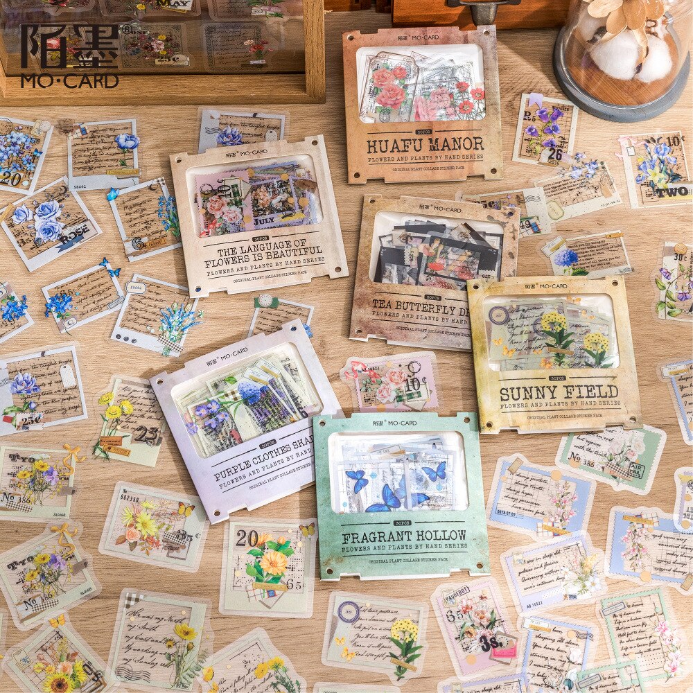 30pcs/lot Scrapbook Stickers Flower and plant handicrafts-JournalTale