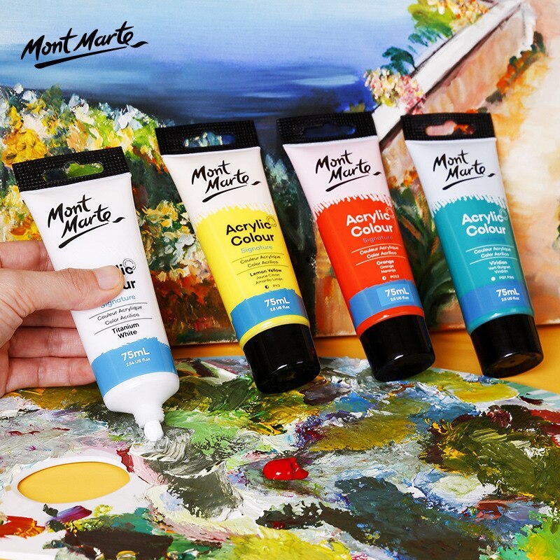 24 Colors 75ml Artist Acrylic Premium Paint-JournalTale