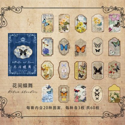 60pcs/box Vintage Stationery Stickers Retro Diary Planner-JournalTale