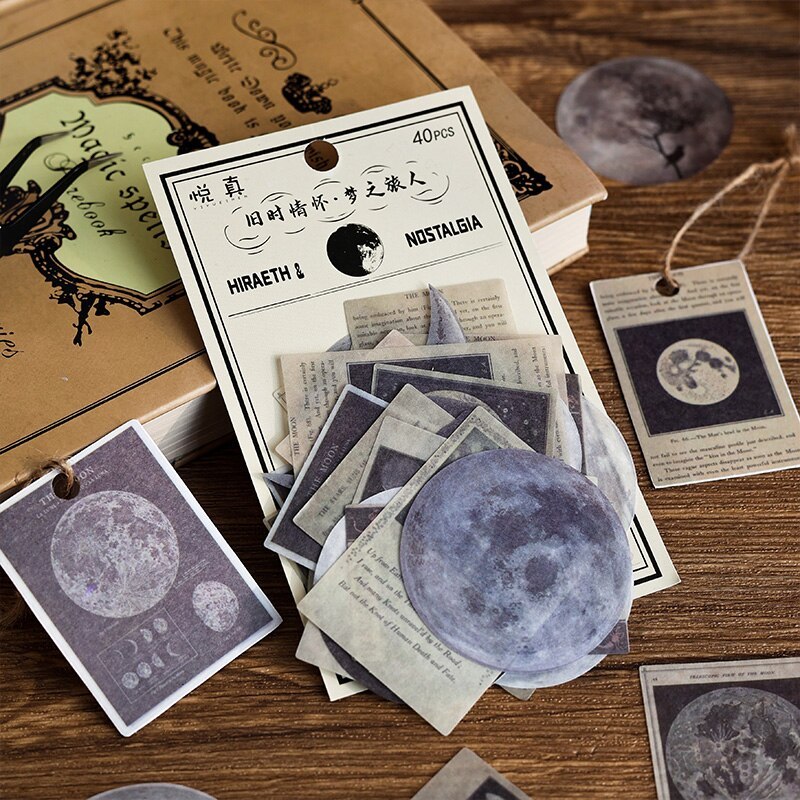 40pcs/pack Vintage Washi Paper Stickers Kit for DIY-JournalTale