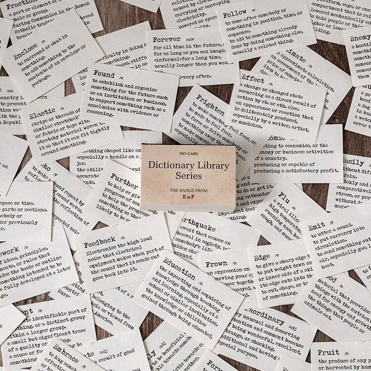 100pcs Dictionary Library Series Material Paper Scrapbooking-JournalTale