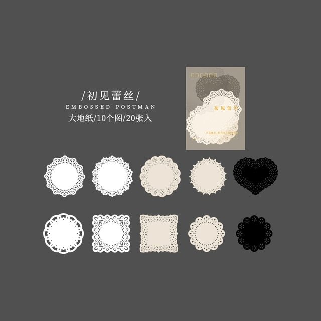 20 pcs Creativity Hollow out Decorative paper Diy collage-JournalTale