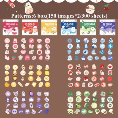 300pcs/pack Cute Stickers Film Paper Junk Journal Art-JournalTale