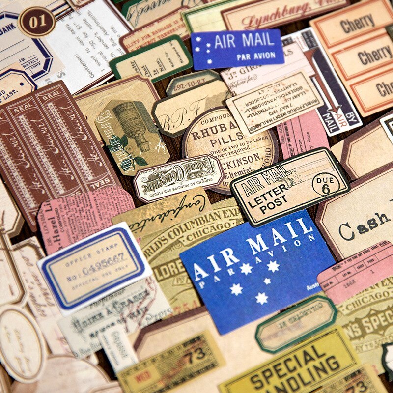 1000pcs/pack Vintage Label Stickers Set DIY Scrapbooking-JournalTale