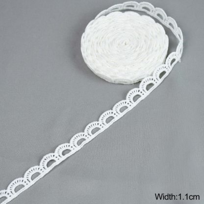 5Yards White Lace Trim Ribbon Lace Tape-JournalTale