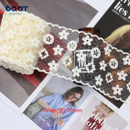 1Yards  Mesh Embroidered Lace Ribbon Materials-JournalTale