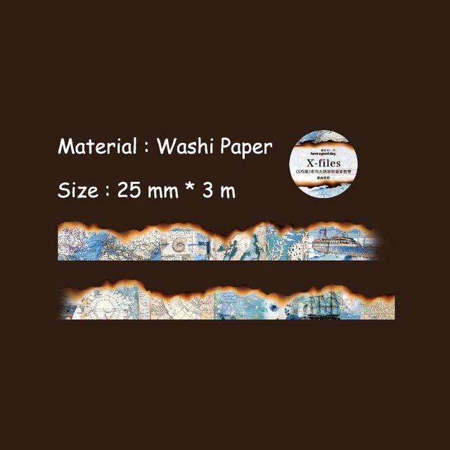 25mm*3m Vintage Washi Tapes Junk Journal Masking Tape-JournalTale