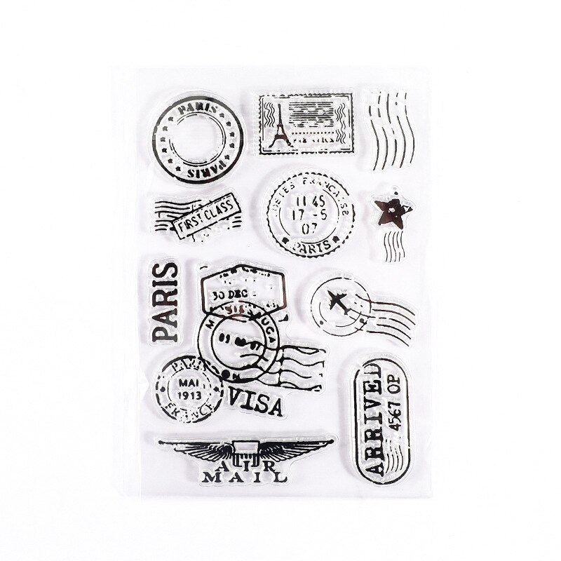 Minimalist Black White Transparent Stamp Creative Retro Scrapbooking-JournalTale