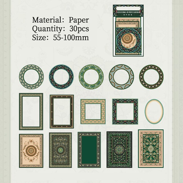 30 pcs Vintage INS tearable Hollow frame Diy Diary Album-JournalTale