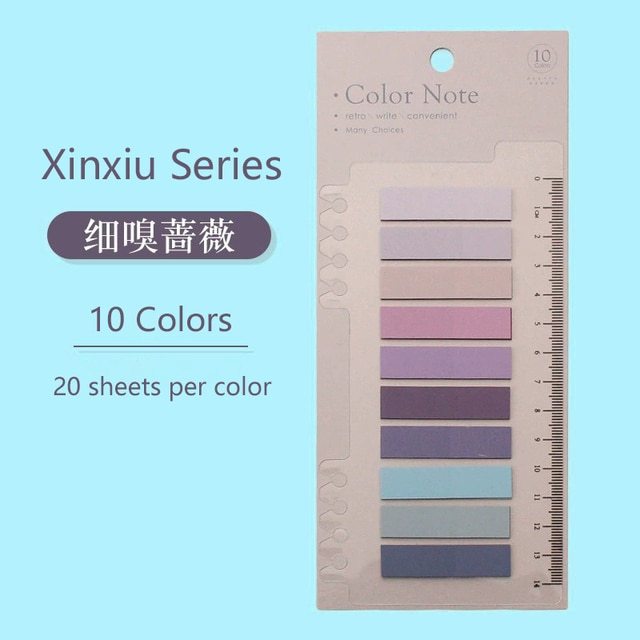 6 Series Color Adhesive Sticky Notes-JournalTale