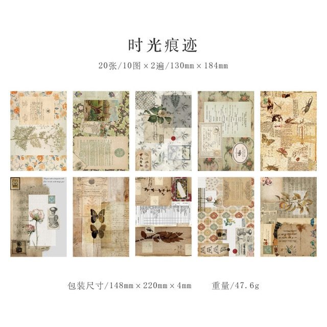 20pcs/lot Memo Pads Material Paper capsule Junk Journal-JournalTale