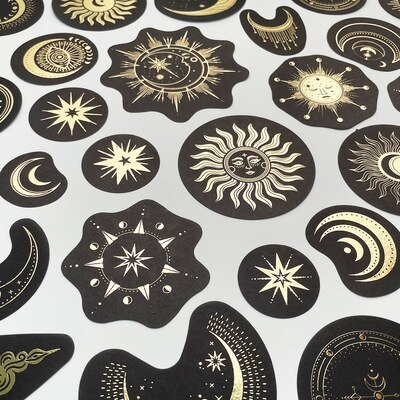 40pcs/pack Constellation Girl Journal Foil Paper Sticker-JournalTale