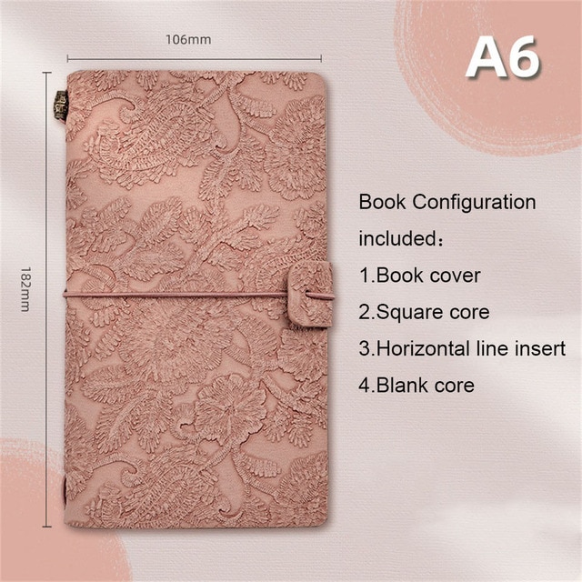 A6 Embossed Lace Notebooks Vintage Notebook Journal-JournalTale