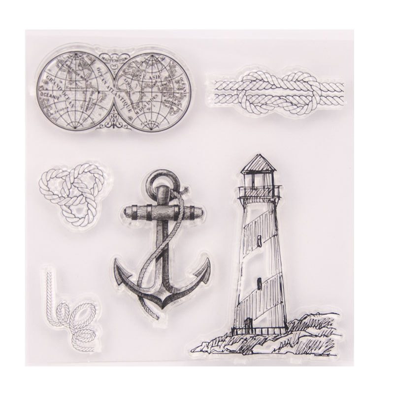 Anchor Clock Map Clear Stamps for Card Making Scrapbooking-JournalTale