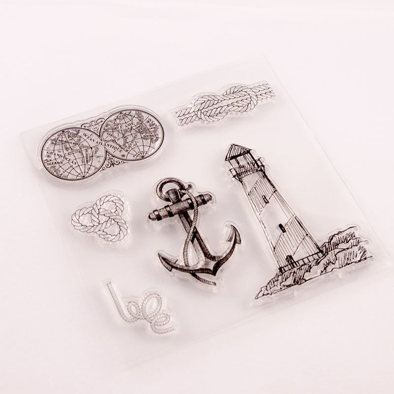 Anchor Clock Map Clear Stamps for Card Making Scrapbooking-JournalTale