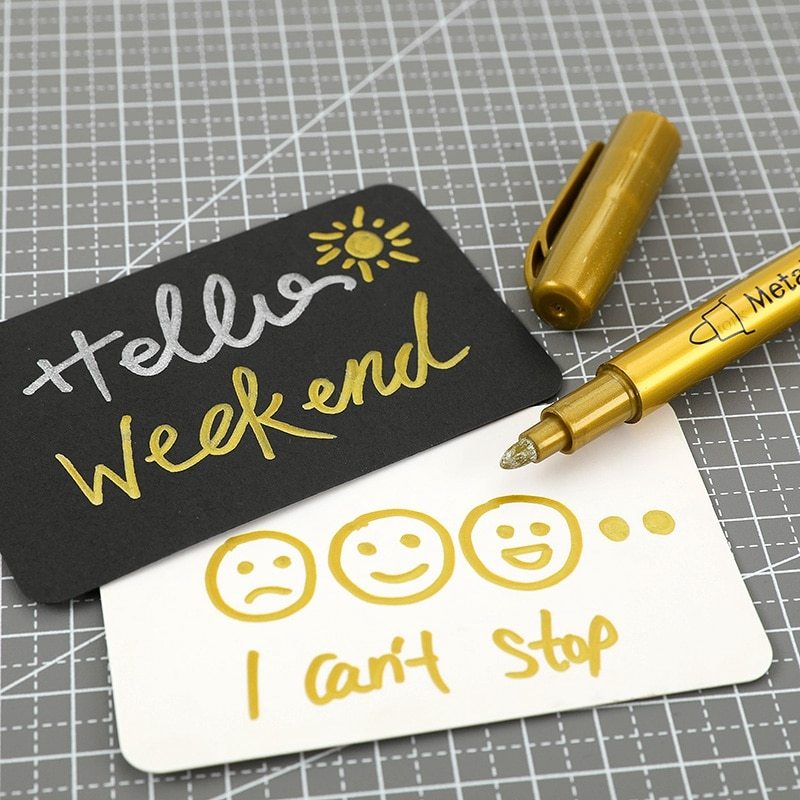Art DIY Metal Waterproof Paint Marker Pens-JournalTale