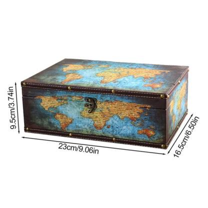 British Style Wooden Storage Box With Lock Vintage Storage Box-JournalTale