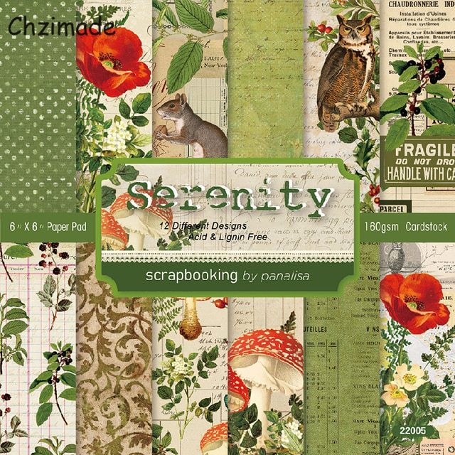 12 Sheets Future Letter Printed Scrapbooking Material Paper-JournalTale