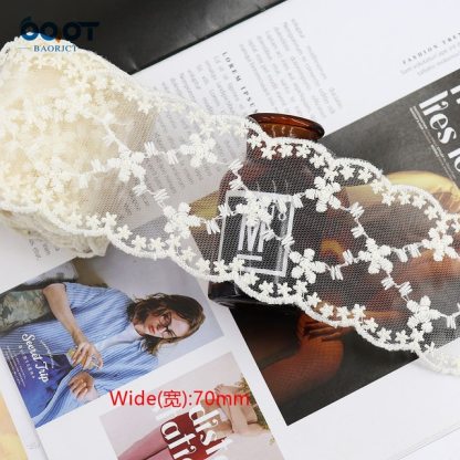 1Yards  Mesh Embroidered Lace Ribbon Materials-JournalTale