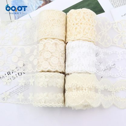 1Yards  Mesh Embroidered Lace Ribbon Materials-JournalTale