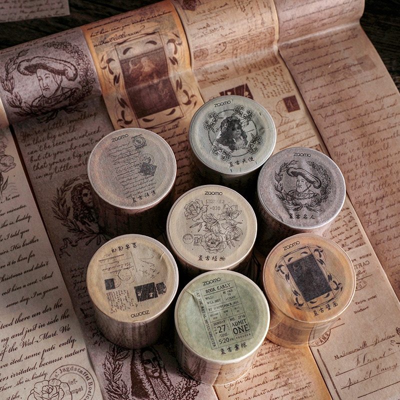 European Vintage Plant Washi Tape Stickers Junk Journal-JournalTale