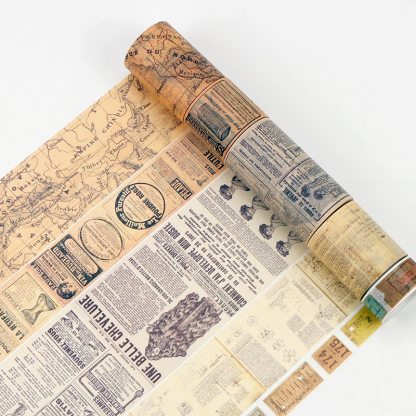 Gothic Paper Washi Tape Vintage Number Love Lettering-JournalTale