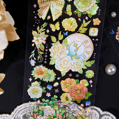 1 pcs/set PET stickers gilding series butterfly stickers-JournalTale