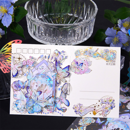 1 pcs/set PET stickers gilding series butterfly stickers-JournalTale