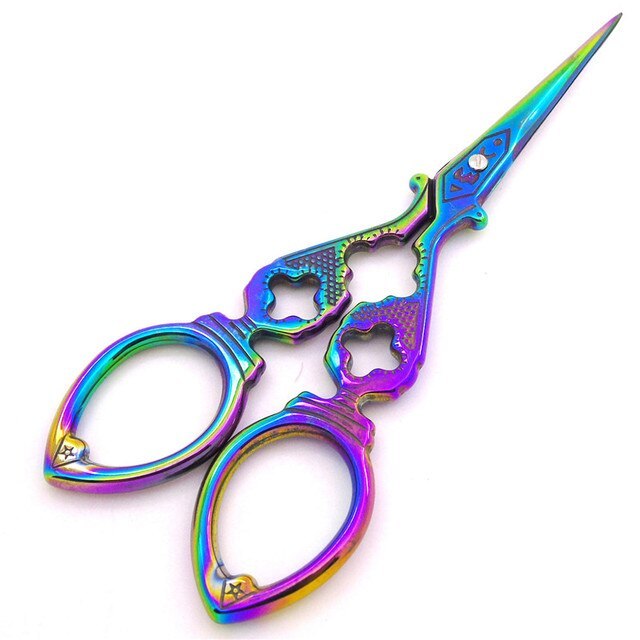 Vintage Paper Scissors Sewing Tools Golden Scissors-JournalTale