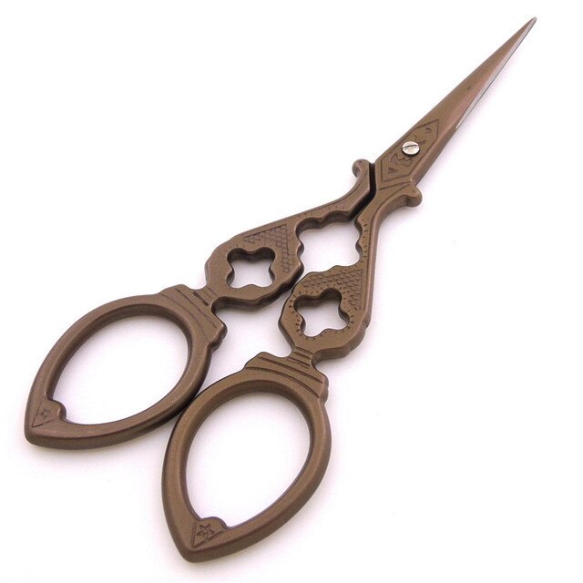 Vintage Paper Scissors Sewing Tools Golden Scissors-JournalTale