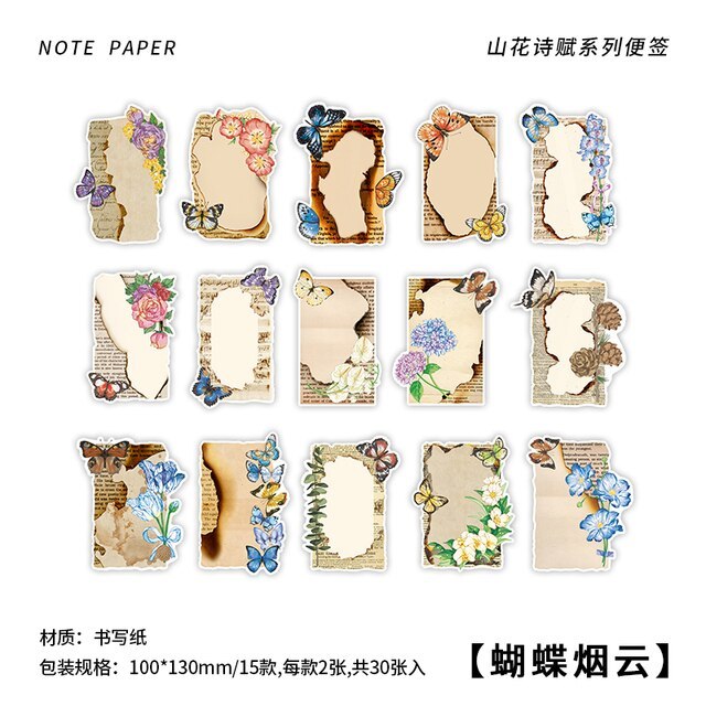 30 pcs Vintage Plant Flower material paper Set Decorative-JournalTale