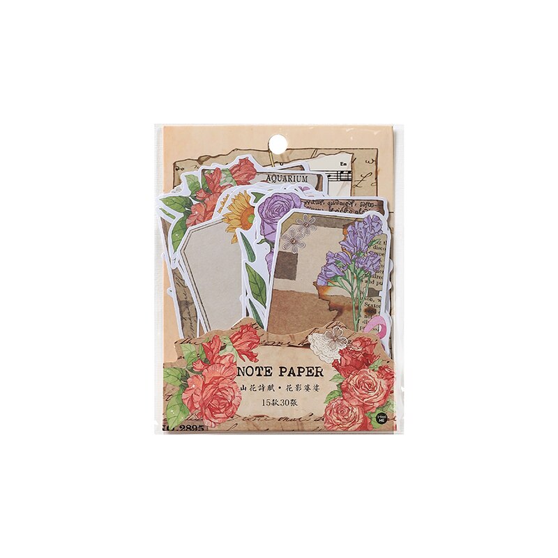 30 pcs Vintage Plant Flower material paper Set Decorative-JournalTale
