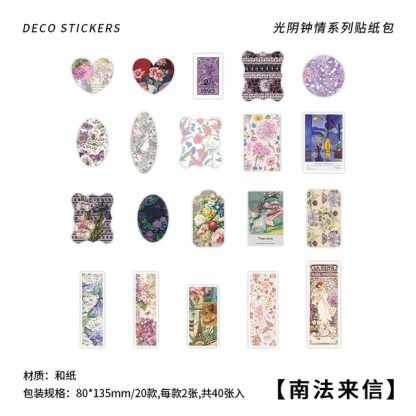 40pcs/pack Vintage Japan Paper Stickers DIY Scrapbooking-JournalTale
