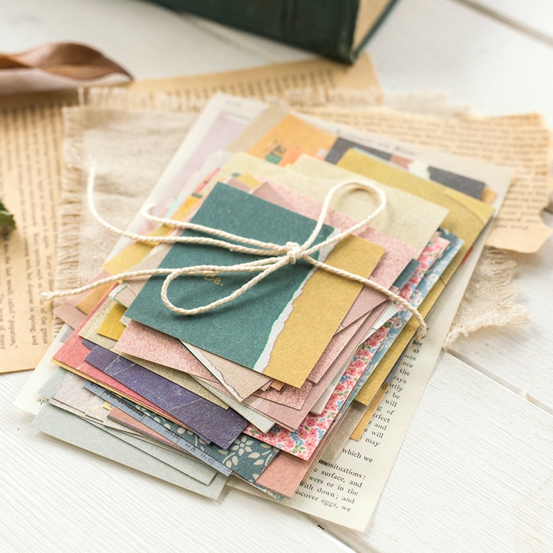 60pcs Ins Style Creative Small Fresh Retro Journal Material-JournalTale