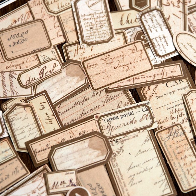 1000pcs/pack Vintage Label Stickers Set DIY Scrapbooking-JournalTale