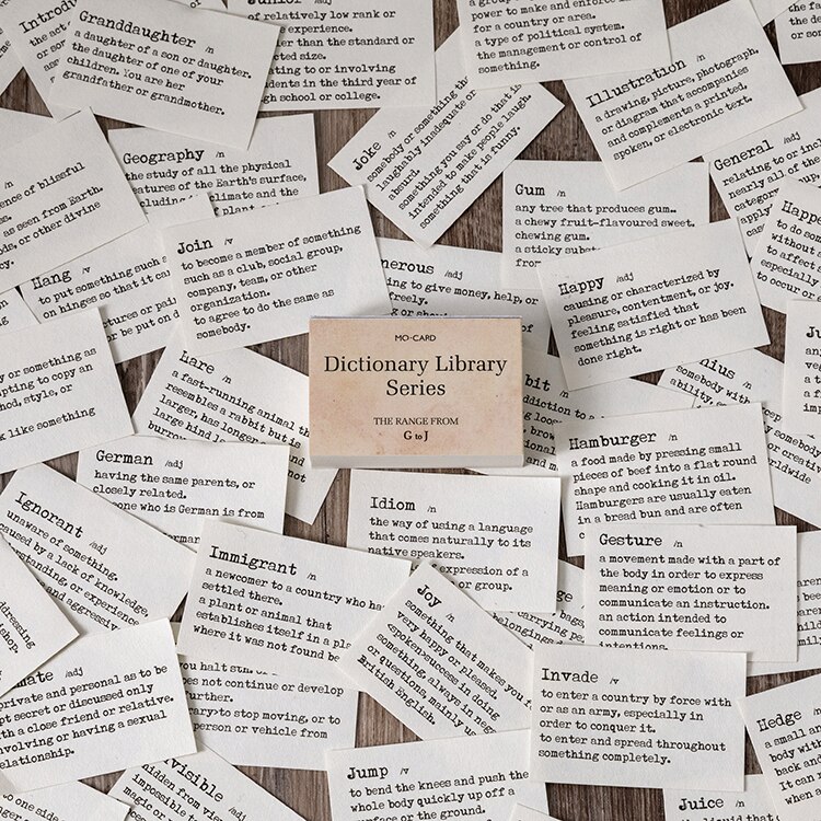 100pcs Dictionary Library Series Material Paper Scrapbooking-JournalTale