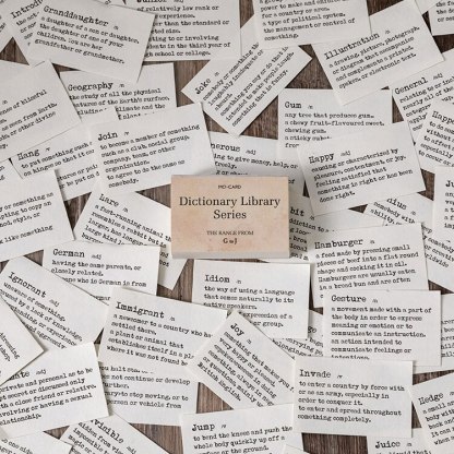 100pcs Dictionary Library Series Material Paper Scrapbooking-JournalTale