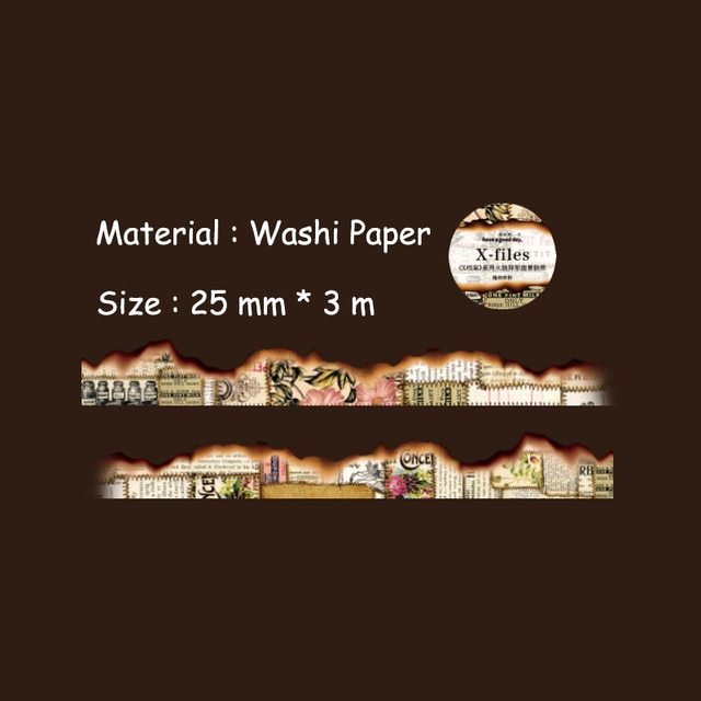 25mm*3m Vintage Washi Tapes Junk Journal Masking Tape-JournalTale