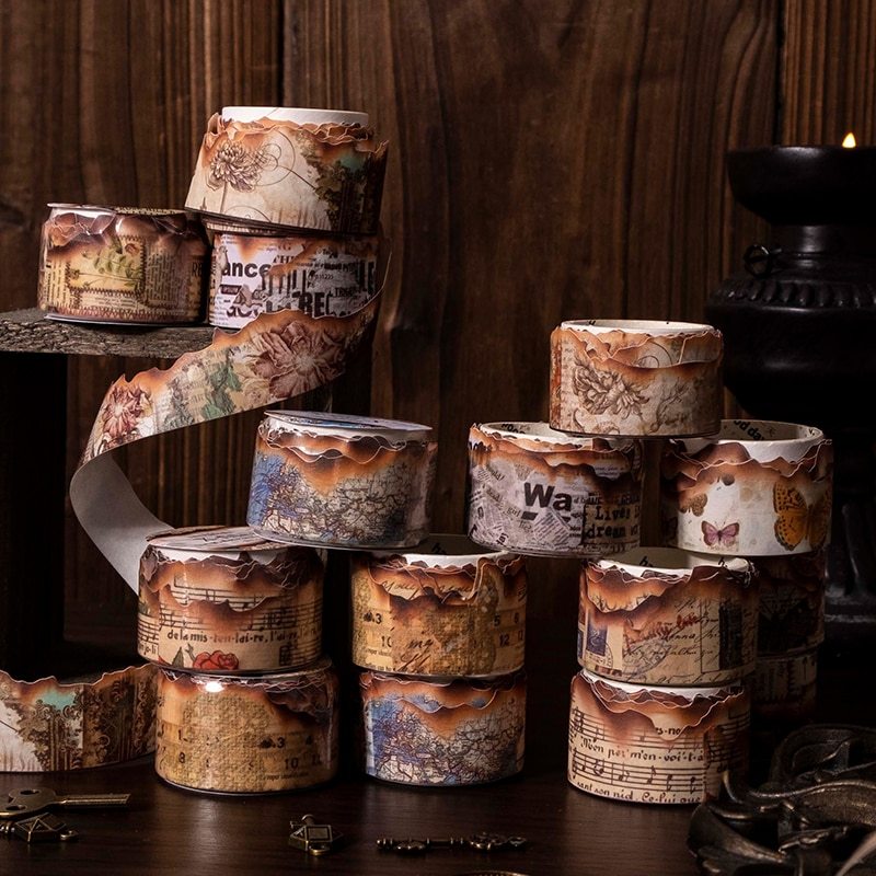 25mm*3m Vintage Washi Tapes Junk Journal Masking Tape-JournalTale