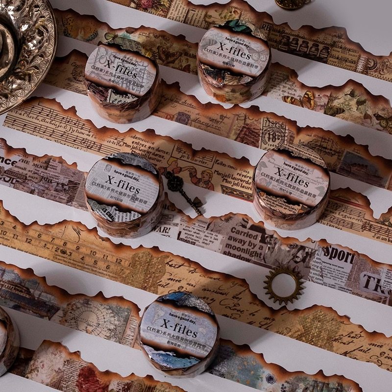 25mm*3m Vintage Washi Tapes Junk Journal Masking Tape-JournalTale
