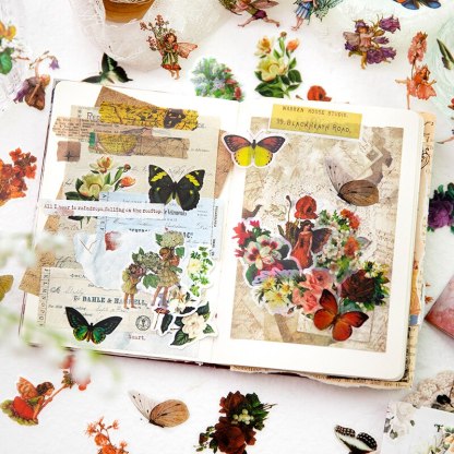 30pcs/pack Butterfly Stickers Waterproof PET Scrapbooking-JournalTale