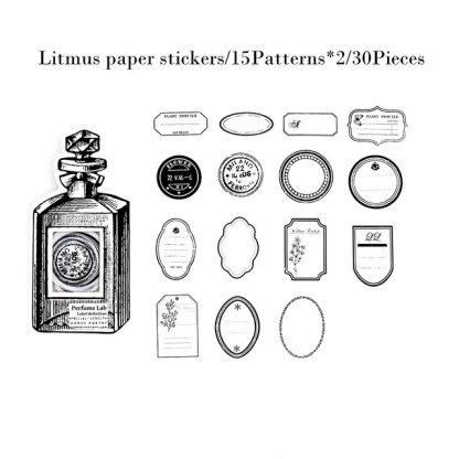 30pcs/pack Translucent Litmus Paper Stickers Perfume Bottle-JournalTale