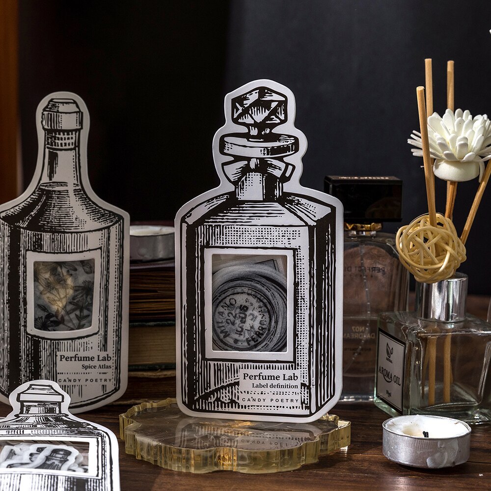 30pcs/pack Translucent Litmus Paper Stickers Perfume Bottle-JournalTale