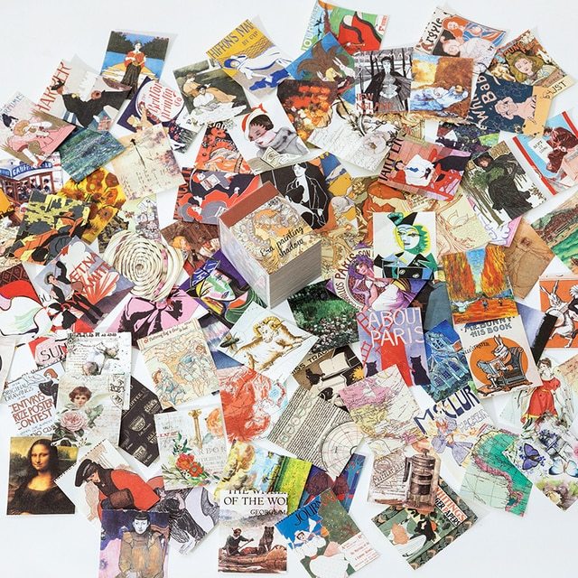 400pcs/pack Lightweight Paper Vintage Craft Paper Mini Book-JournalTale