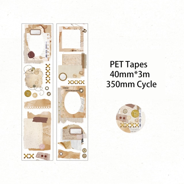 40mm*3m Ins PET Tape DIY Scrapbooking-JournalTale
