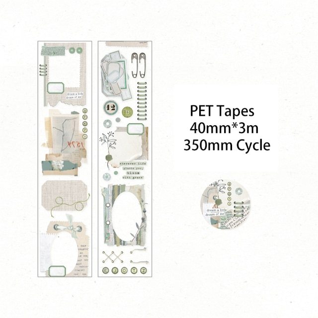40mm*3m Ins PET Tape DIY Scrapbooking-JournalTale