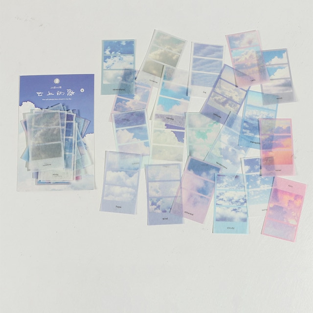 40pcs/pack Letter of Time Poetry Washi Paper Stickers-JournalTale