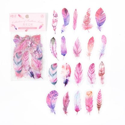 40pcs/pack PET Materials Feathers Series Stickers DIY Scrapbooking-JournalTale