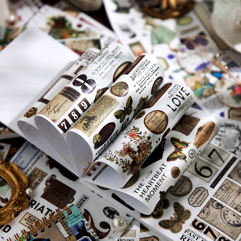 50sheets Aesthetics Washi Stickers Book Decor Scrapbooking-JournalTale