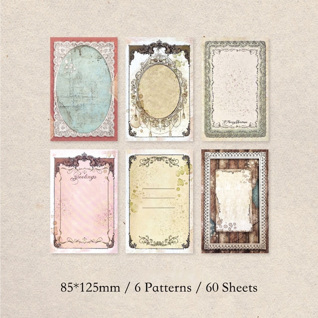 60Sheets Vintage Paper  Flowers-JournalTale